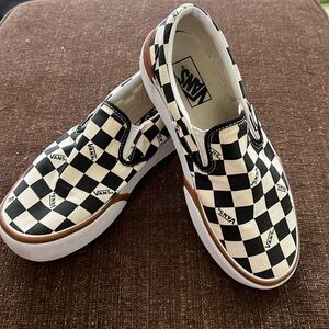 Vans Checkerboard Stacked Platform Shoes, Women's 9.5, Men's 8